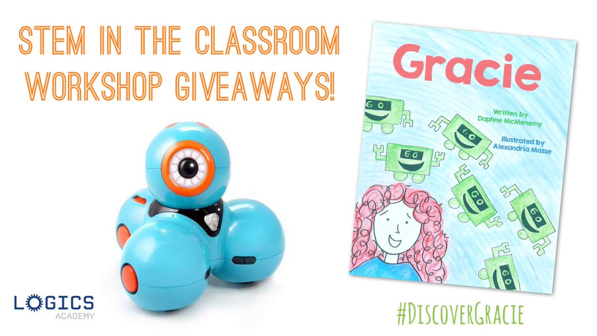 McMenemyTweets's tweet photo. Are you attending the STEM in the Classroom workshop this weekend with @MrMLabuda and I? 💪🧠

Great news!  All confirmed attendees have a chance to take home one Dash robot thanks to @LOGICSAcademy and one copy of @DiscoverGracie! ❤️🤖

#DiscoverGracie #LogicsCodes #CodeBreaker https://t.co/lQshQ7tnmL