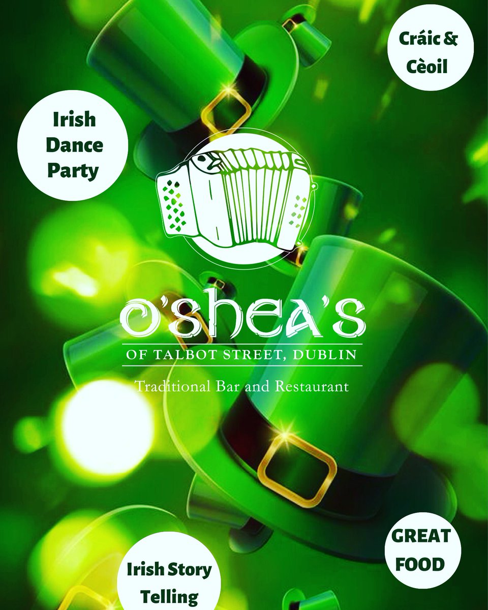 HotelOSheas's tweet photo. The only place to be this #StPatricksDay2020
#Dublin #Ireland #osheasoftalbotstreet 
We have it all!!☘️☘️ 🎶 https://t.co/wr6JWu11Ot