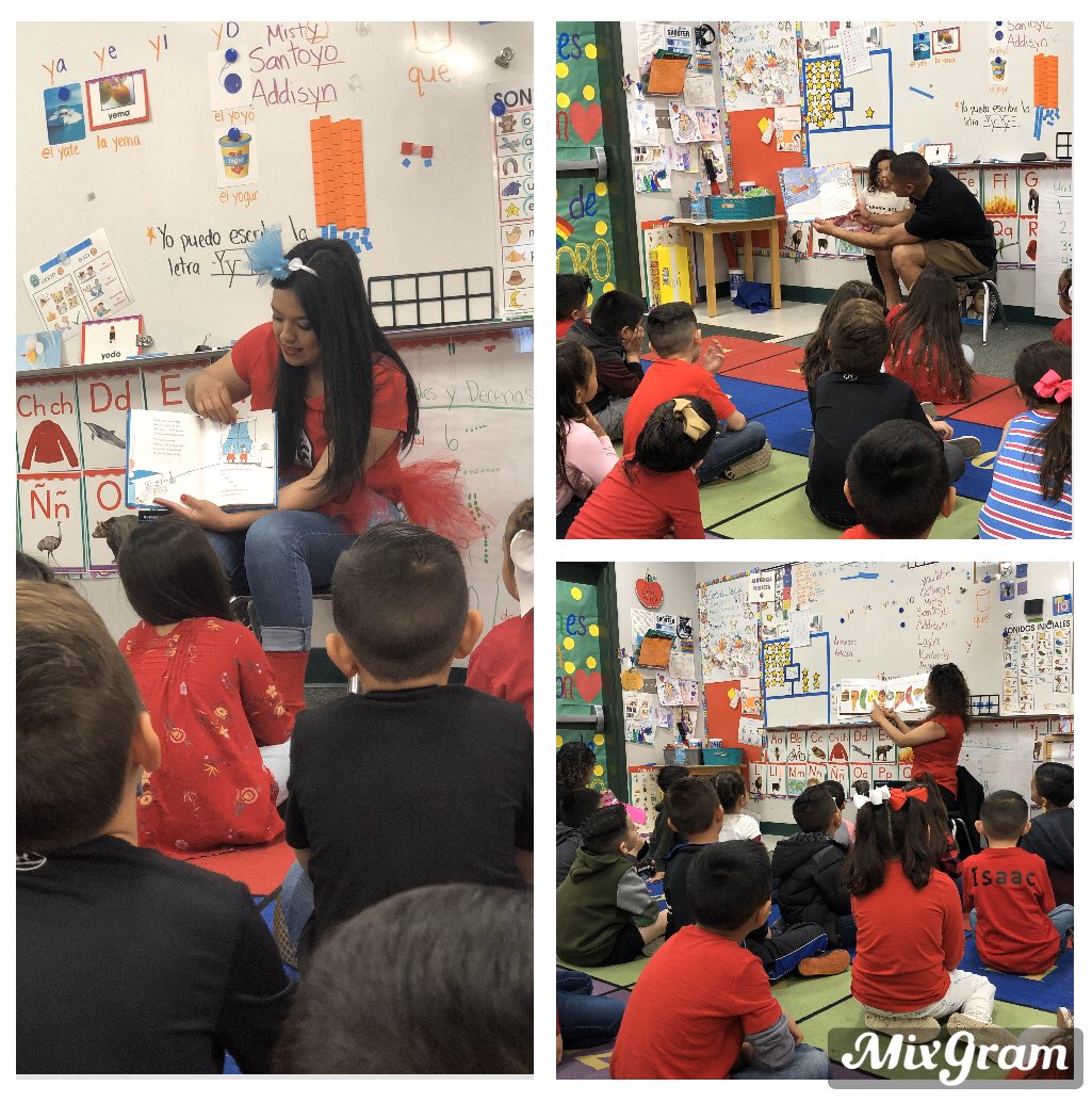 sra_banuelos's tweet photo. Guest readers in honor of Dr. Seuss! The kids loved having our classroom aide, parents and our principal @LilyShimer read to them! @scamathew #ososbilingües #TkCAN https://t.co/JQ806e6X0Q