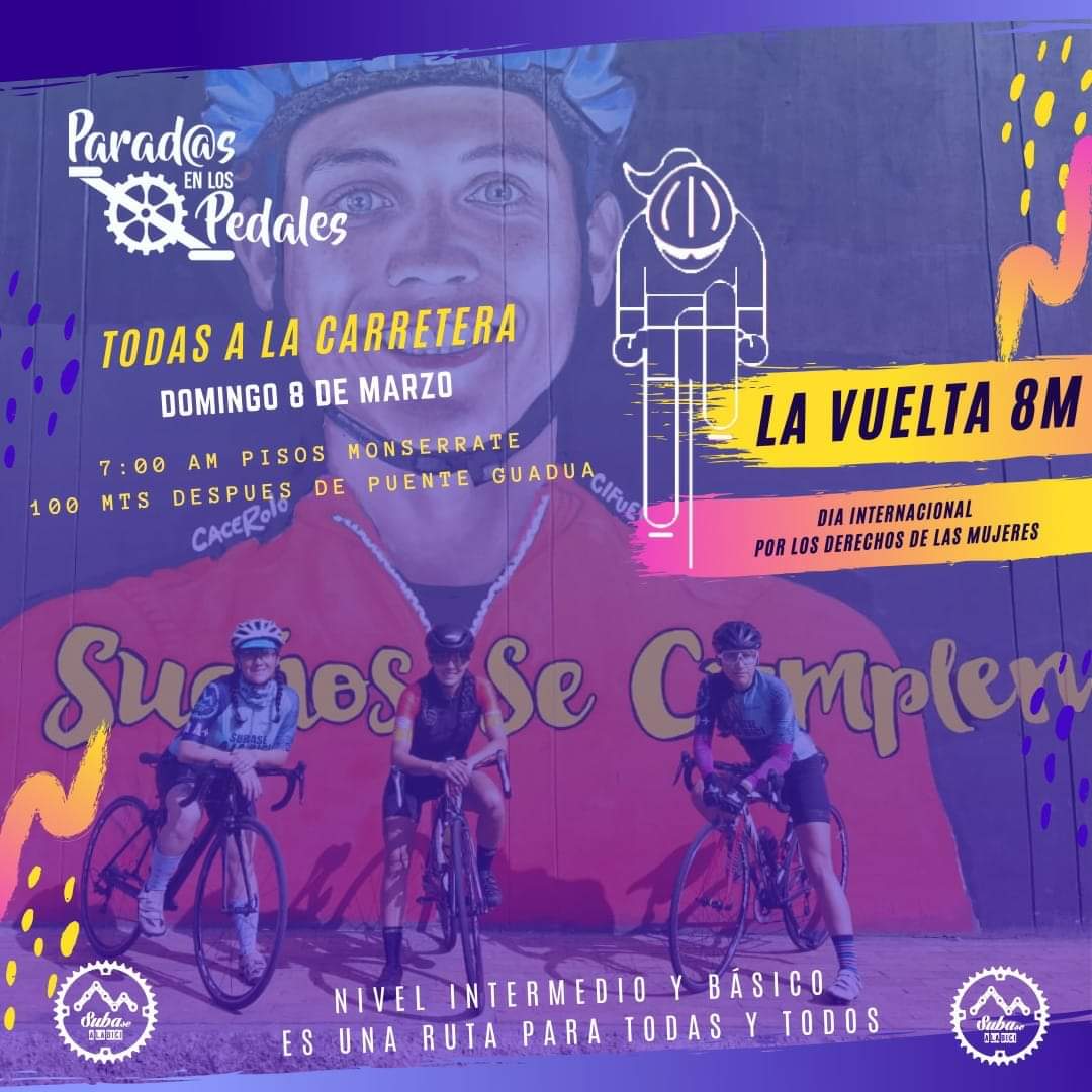ParadasNPedales's tweet photo. Éste #8M #8M2020 estaremos compartiendo las calles con muchas mujeres y hombres !! 

La Vuelta 8m-Rumbo al Vino ...todos los niveles todas las bicis ! 

La bicicleta es y será nuestra herramienta de empoderamiento ! ♀️🚴‍♀️💜 https://t.co/fBco9ReAhe