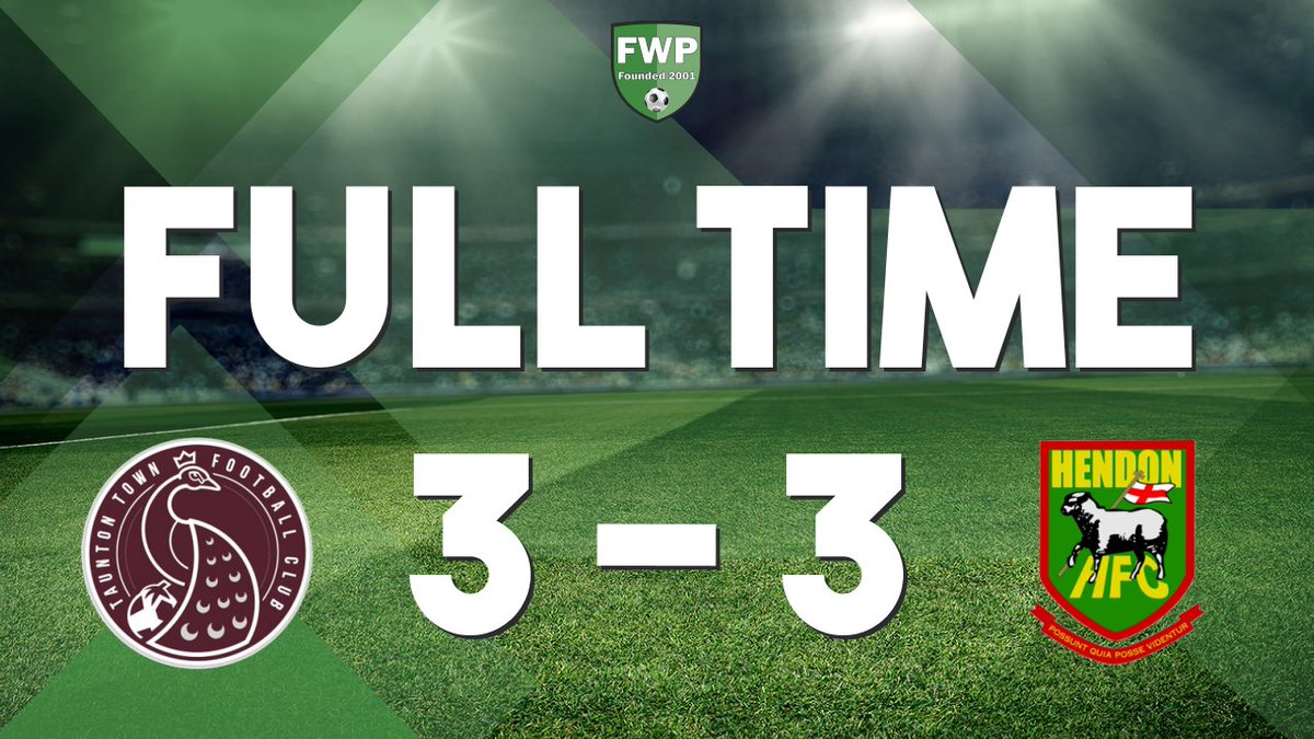 FWPHendon's tweet photo. FULL-TIME: Taunton Town 3-3 @FWPHendon https://t.co/IbRWzFOIcq https://t.co/7Q2eVAgqtW