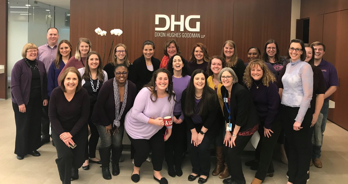 LifeatDHG's tweet photo. We started celebrating a little early! With International Women's Day coming up on March 8, the Charlotte Women Forward group invited everyone to wear purple and learn how to get involved in supporting women at DHG and in our communities. #DHGIMPACT #IWD2020 #EachforEqual https://t.co/TFKxRVif3j