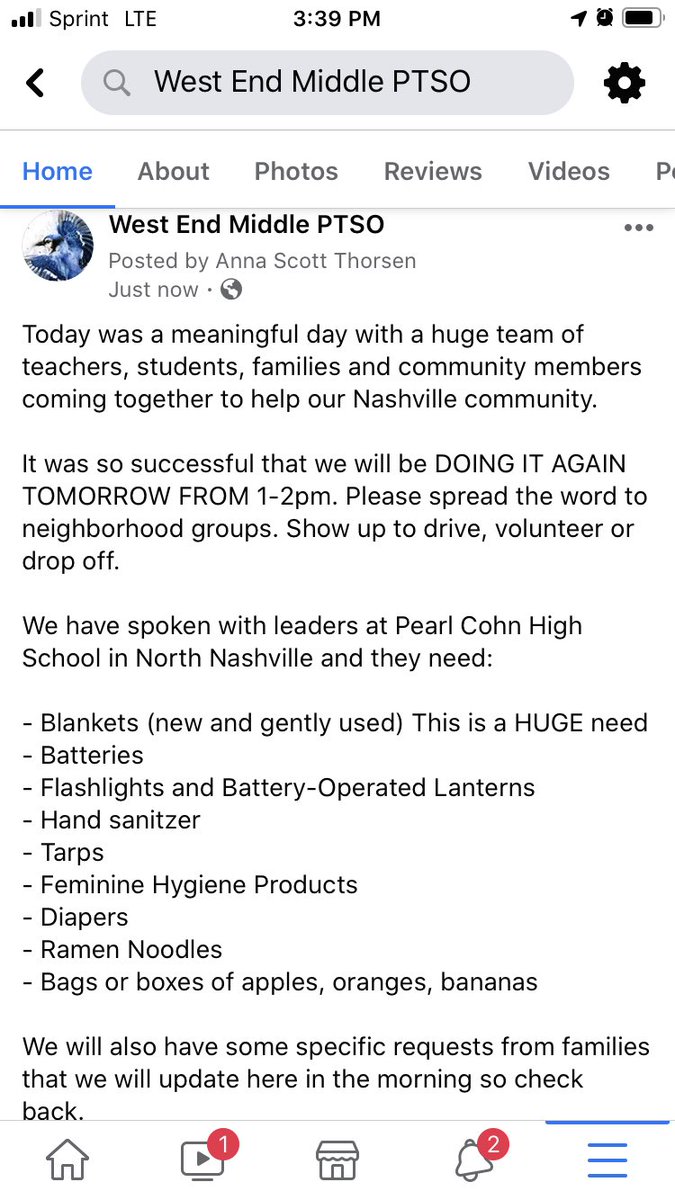 WestEndPTSO's tweet photo. Today was such a successful volunteer day we are doing it again tomorrow from 1-2pm. Please bring the donations below to our Bowling Ave loop near 440/ West End. Spread the word! #BetterTogether @EakinPTO @SylvanParkPTO @HillsboroBurros @PrincipalPelham @MetroSchools https://t.co/1qDKUwycxk