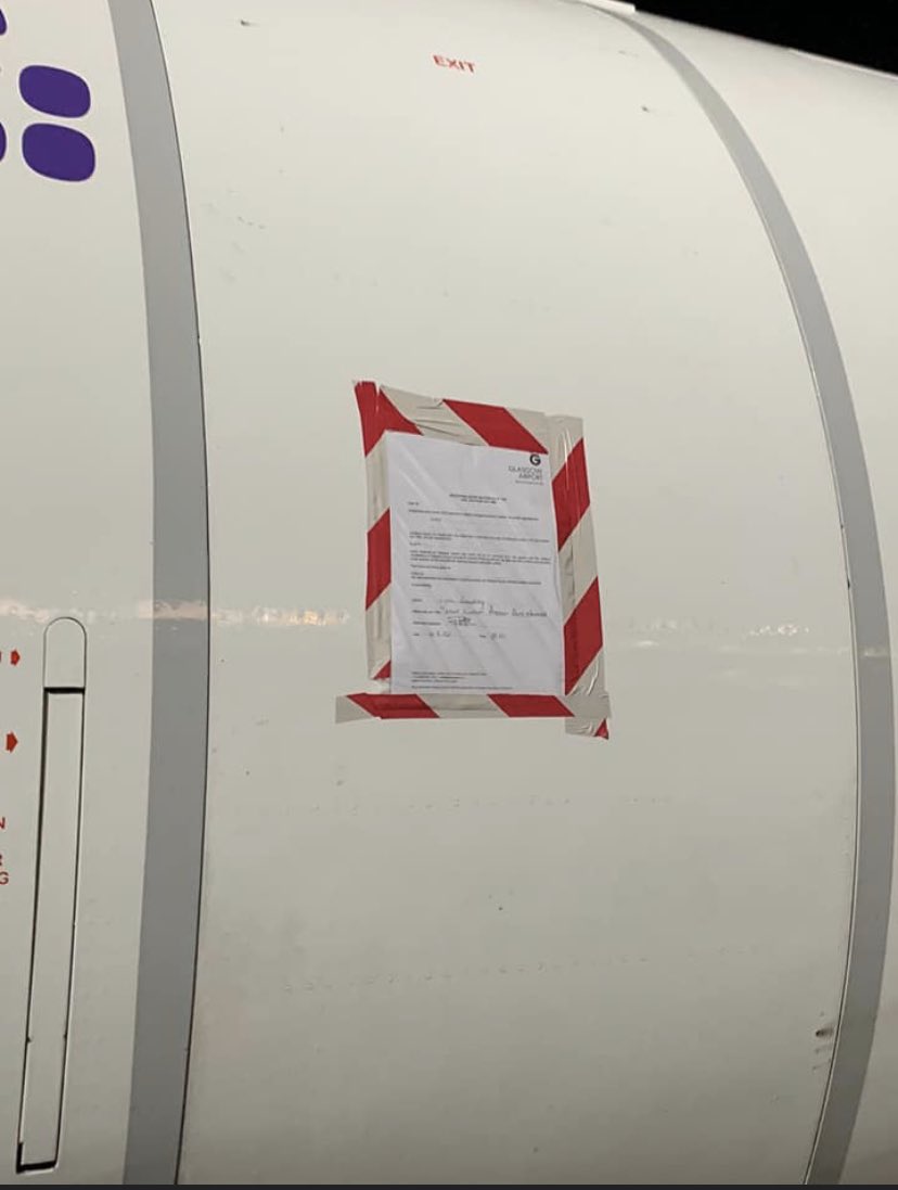 ddoyle2001's tweet photo. @PeterAdamSmith @itvnews They are seizing aircraft in Glasgow https://t.co/GvvD3rZgWT