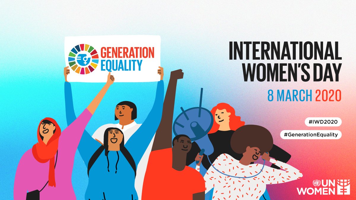 UNGeneva's tweet image. We may have different backgrounds, but we share the same push for our rights, justice and an equal world. 

For this #InternationalWomensDay and every day, let us be the wake-up call the world needs.
Let us be #GenerationEquality❗️

 #IWD2020