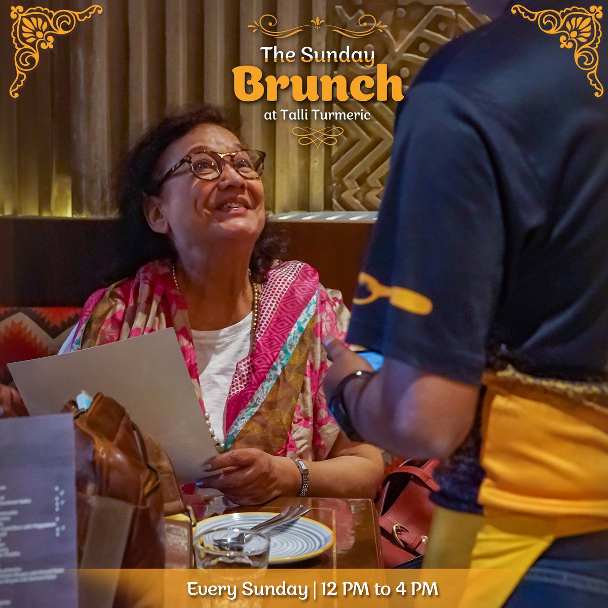 TalliTurmeric's tweet photo. This #InternationalWomensDay, treat the remarkable women in your life to a memorable meal with #TheSundayBrunch at Talli Turmeric. 💃🏻

Also, first cocktails for all the lovely ladies on the house! 

8th March | 12 PM - 4 PM.

For table reservations, call - 022 6736 3601 https://t.co/vjZvMPqdXX