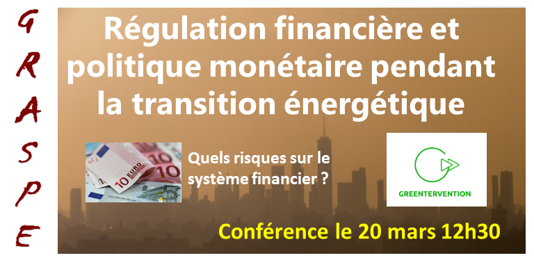 Greentervention's tweet photo. [EVENT] @Greentervention et le #GRASPE vous donnent aussi rendez-vous le vendredi 20 mars à Bruxelles pour une conférence-débat avec @LaurenceScialom  sur la régulation financière et la politique monétaire
pendant la transition énergétique
⬇️Détails ici⬇️
https://t.co/9XtmQ2e9g8 https://t.co/A8svA8idsc