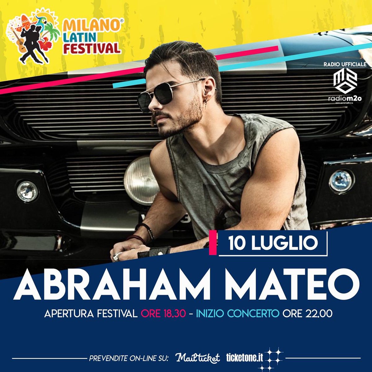 AbrahamMateo's tweet photo. MILÁN! 🇮🇹 este 10 DE JULIO estaré en el #MilanoLatinFestival pre compra tus tickets en 👉🏼 https://t.co/Wmak09NcrM 
.
MILANO! 🇮🇹 Questo 10 luglio sarò al #MilanoLatinFestival pre vendite on-line su👉🏼 https://t.co/Wmak09NcrM https://t.co/ZKNltXcUM2