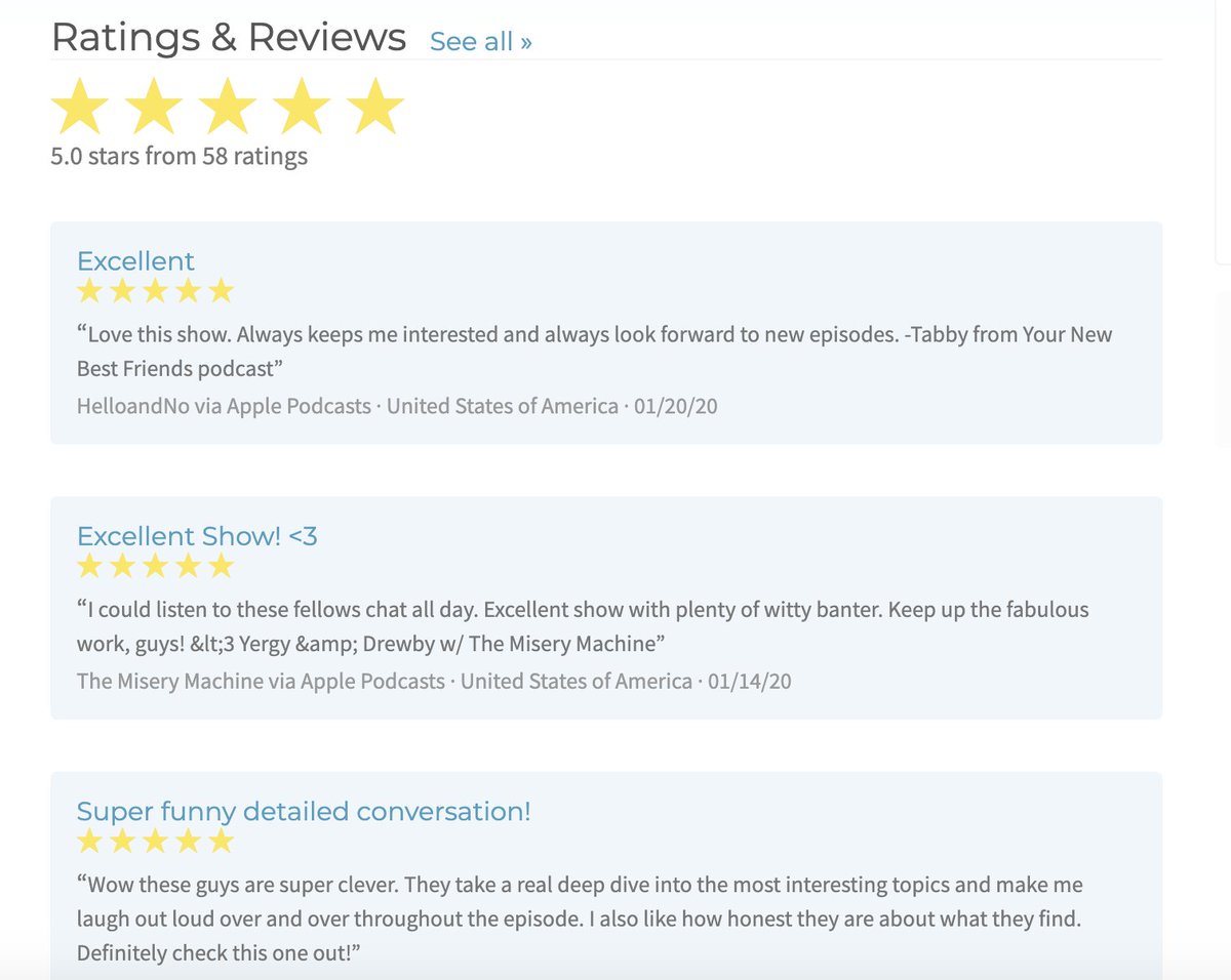 Send us a screenshot of a review you've written and we will overthink a topic of your choice! #comedy #podcasts #podernfamily #underdogpods #britpodscene #wednesdaywisdom #review #listen #funny #podgenie #podbean #anchor