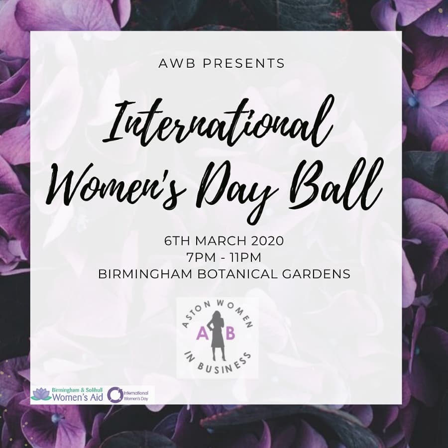 AWB_Aston's tweet photo. We have a few tickets available for the Women's Day Ball this Friday!
💜 3 course meal
💜 Networking opportunities
💜 Raffle prices
💜 Flower wall 
💜 Afterparty at Olivias
https://t.co/PVUJ4SK8Xc https://t.co/ogBe9sAmN7