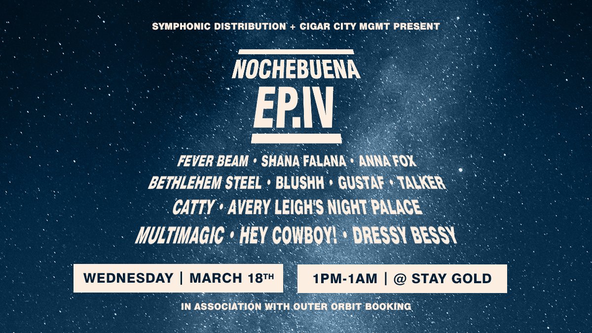 We're stoked to officially announce the lineup for our #SXSW showcase with <a href="/CigarCityMGMT/">Cigar City MGMT</a>: Nochebuena Ep. IV! 🔥

RSVP here: nochebuenaepiv.splashthat.com