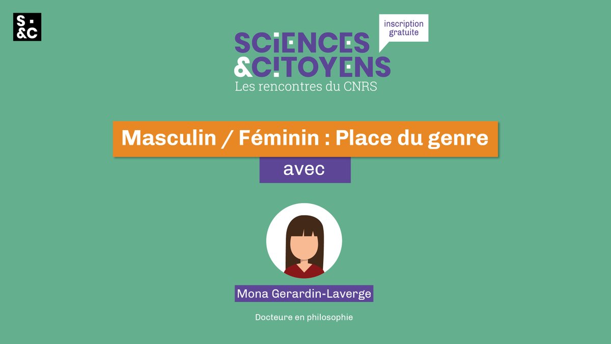 infocomsciences's tweet photo. [Rencontre #SciencesCitoyens] [MASCULIN/FÉMININ : PLACE DU GENRE] #MFPDG
Mona Gerardin-Laverge, docteure en #philosophie à @SorbonneParis1 sera à nos côtés le 9 mars ! 
Inscris-toi ! ➡️ https://t.co/uPV2c7niJn

Plus d'infos ⬇️ https://t.co/r2NAlH0qXs