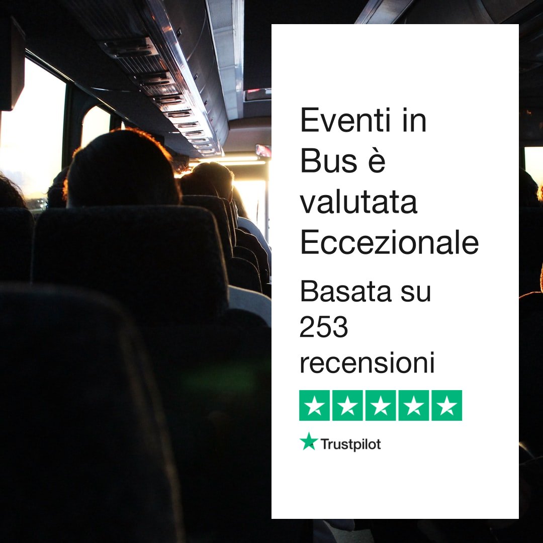 eventinbus's tweet photo. ⭐⭐⭐⭐⭐ Siamo valutati 𝗘𝗰𝗰𝗲𝘇𝗶𝗼𝗻𝗮𝗹𝗶 su Trustpilot (Trustscore 4.9/5)

In pochissimo tempo abbiamo superato le 250 recensioni anche su 𝗧𝗿𝘂𝘀𝘁𝗽𝗶𝗹𝗼𝘁. Se ti va puoi leggerle a questo link 👇https://t.co/QbZPDkcscg https://t.co/cXOdP0CKzh