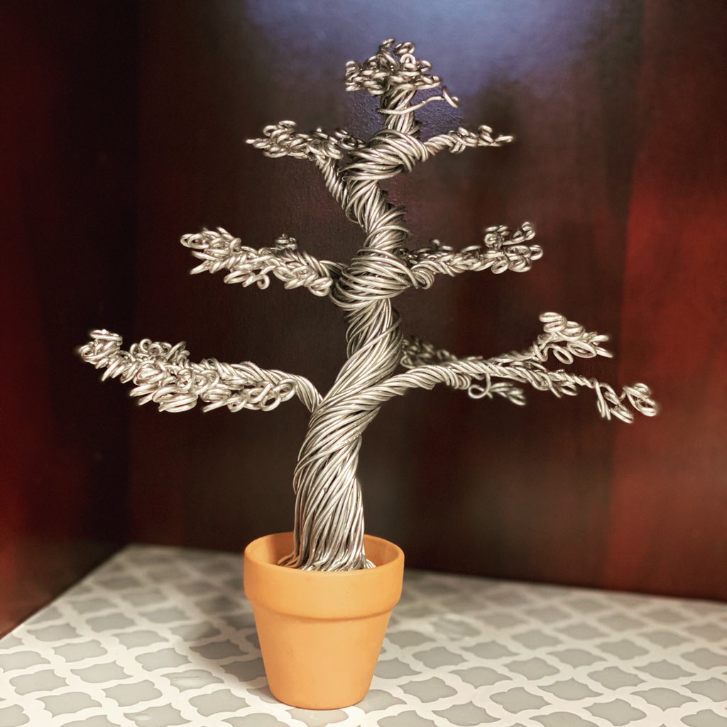 BISculpture's tweet photo. Wire Bonsai Tree... @BradwellTigers @LibertyCoSchool https://t.co/pLVf0XW3kC