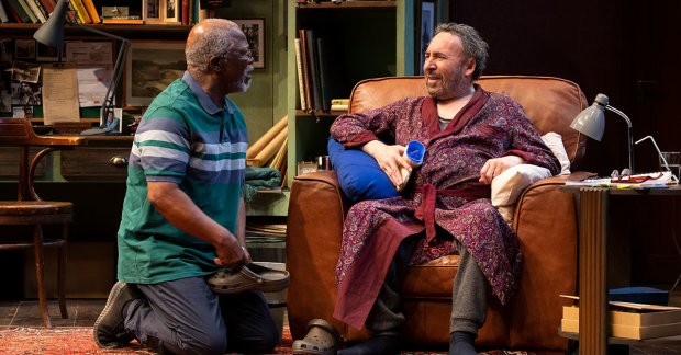 BrigitteUhrmann's tweet photo. Thank God and @TheRSC for the transfer of #RSCKunene. I so enjoyed this bitter-sweet confrontation between #SirAntonySher and #JohnKani in Kani's play, covering life and death, cancer, politics, prejudice, apartheid, arrogance, kindness and a lot of ♡ King Lear. Captivating. https://t.co/IneMOv01TG
