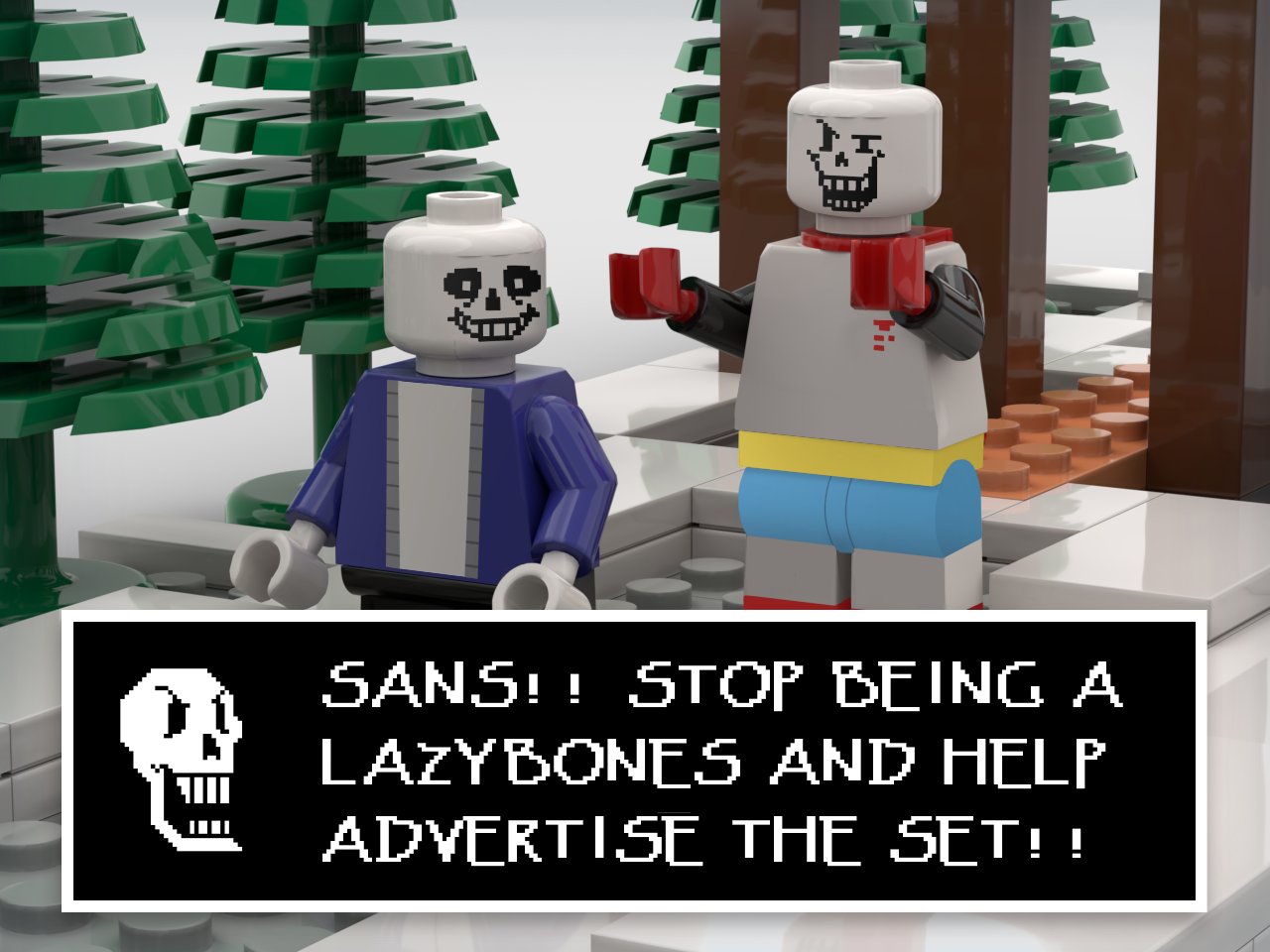 Undertale Ruins Forest Set on X Don t be a lazybones like Sans go support and spread the word about the Undertale Ruins Forest Set project https t XOS89NqzKz Undertale Lego LegoIdeas