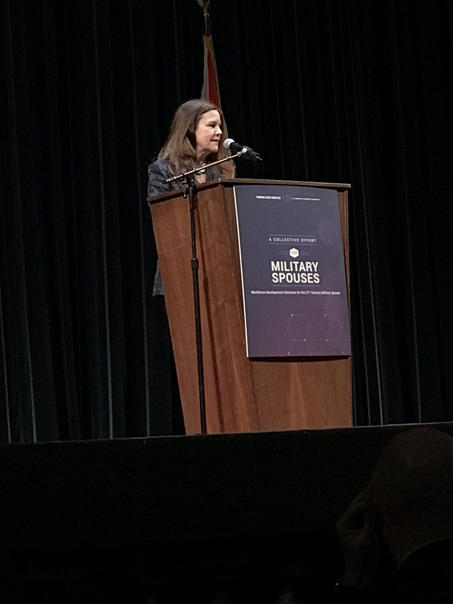 RebeccaDeschane's tweet photo. Second Lady Karen Pence at @hohmilspouse MSEAC sharing updates on the #CollectiveEffort underway to improve employment opportunities for military  spouses.@GovEvers recently signed occupational licensure bill to help reduce those barriers #InWisconsin  @WEDCNews @JankeSteven https://t.co/y31N4cYMAD
