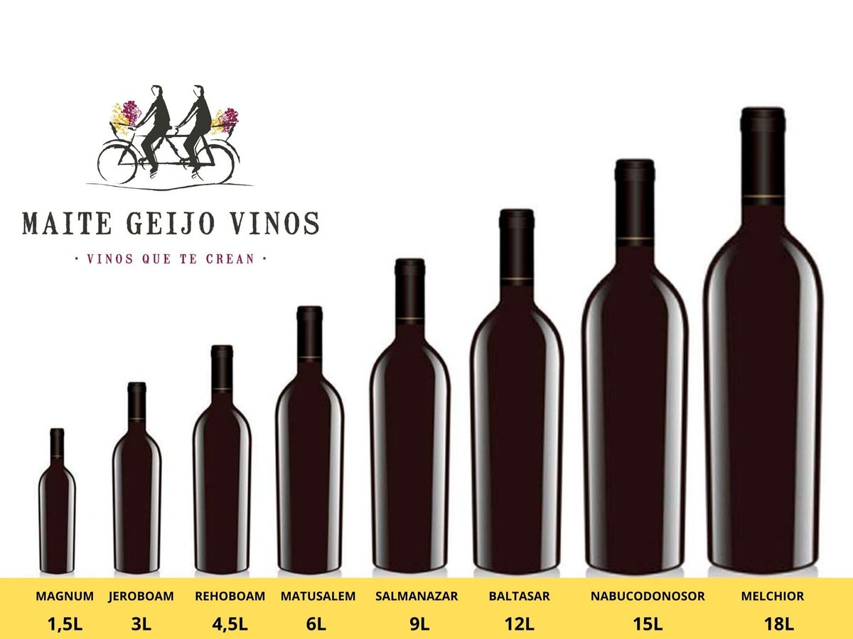 MaiteGeijoVinos's tweet photo. ¿Todavía no conoces sus nombres? Os enseñamos los tamaños de botella de vino más populares y sus nombres 

https://t.co/4cndRmwVXn

#MaiteGeijoVinos
#VinosQueTeCrean https://t.co/X6om5luDqo