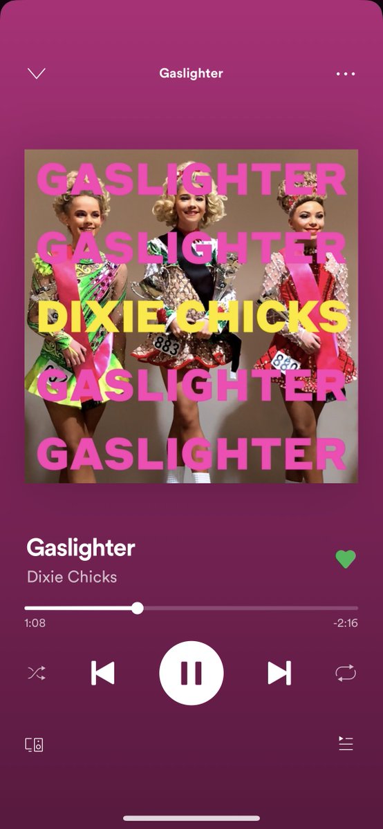 thechicks's tweet image. Stream #GASLIGHTER on @Spotify!
dixiechicks.lnk.to/GaslighterSing…
