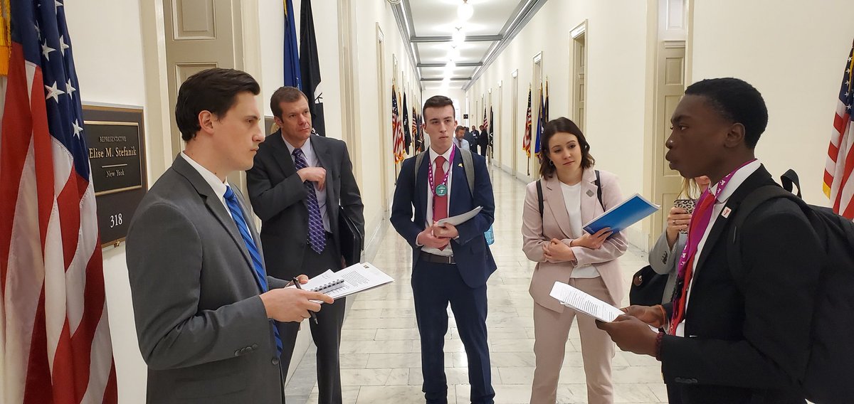 Great meeting with Ben Nyce from the office of <a href="/EliseStefanik/">Elise Stefanik</a> to advocate for <a href="/ymca/">ymca</a> priorities on behalf of the <a href="/nysymcas/">New York State YMCAs</a>. Youth Advocates Jack Kelly of the <a href="/CD_YMCA/">Capital Dist. YMCA</a> and Ryan La Barrie of the <a href="/ymcanyc/">YMCA of Greater New York</a> discussed 21st Century Education funding and the standard deduction. Well done.