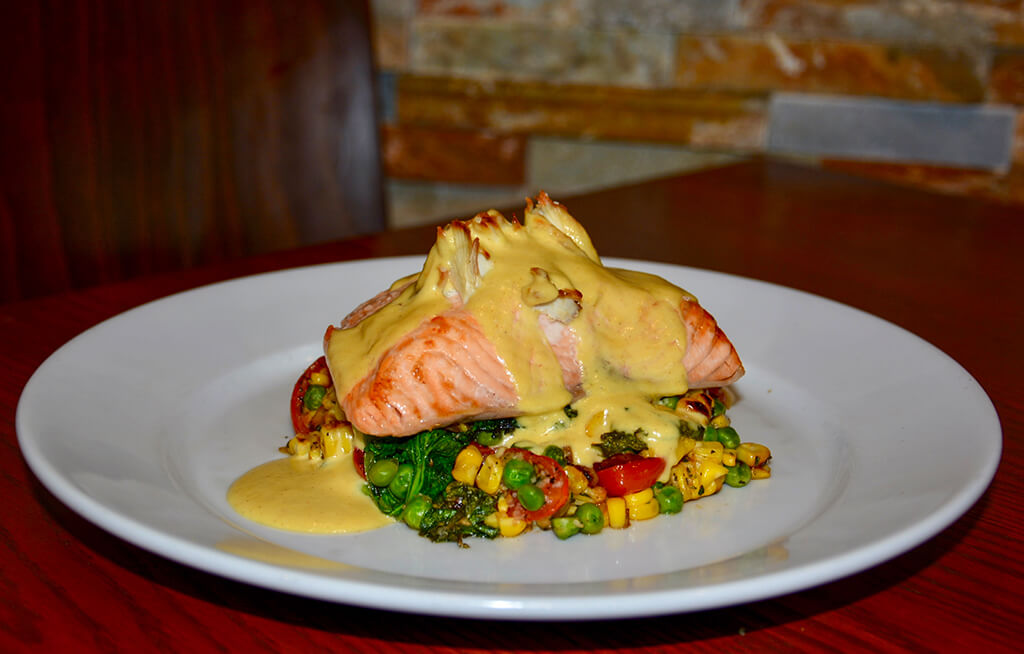 March is #NationalSauceMonth, and we’re challenging you to try some of our dishes featuring amazing sauces! Our #GrilledSalmon topped with crab over seasonal vegetables is served with a lemon Dijon #sauce that is to die for!

#redz #mtlaurel #njrestaurants #njeats #lostinthesauce