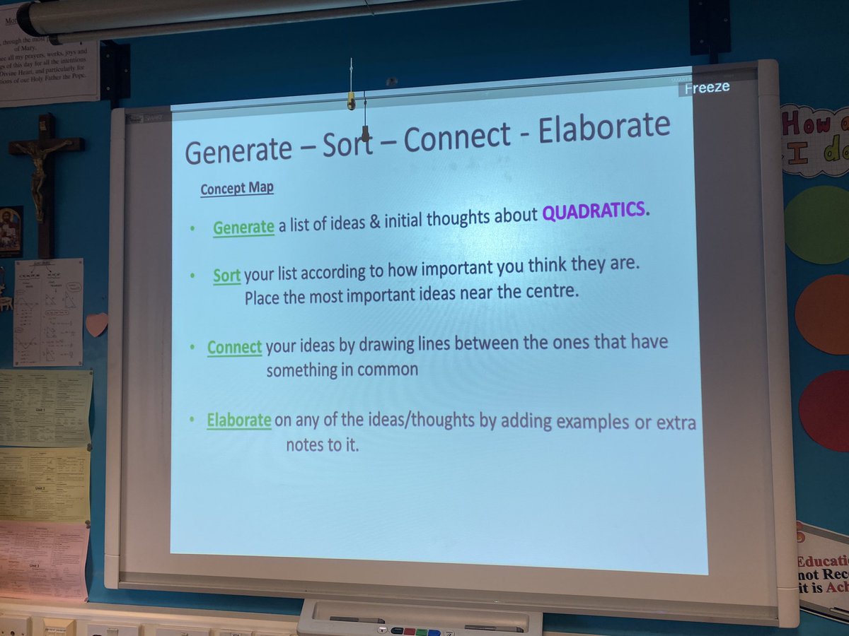 MathsStAndrews's tweet image. Miss Kinane’s S4 2YH were using #GenerateSortConnectElaborate for their revision of Nat 5 Quadratics. They did so well and saw the links within the topic and the type of questions they’d be asked in the exam! Well done! 👏🏻👏🏻👏🏻 @StAndrewsCLPL #Nat5Maths #MTV #ConceptMaps
