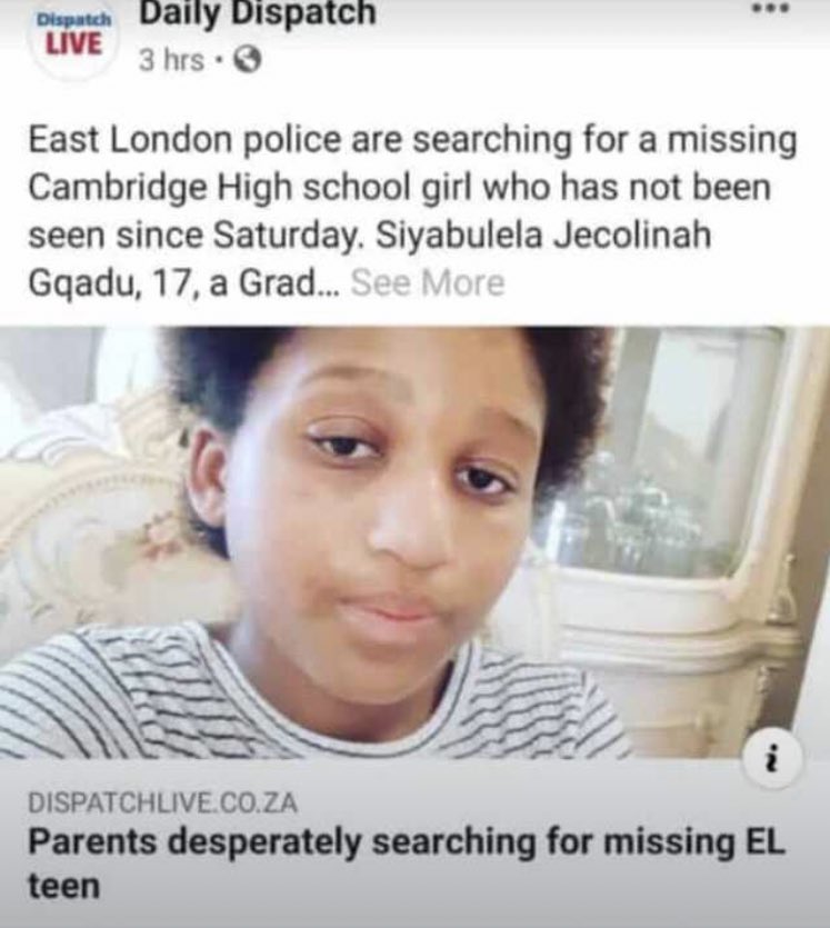AthiMbala's tweet photo. still haven’t found siya . 💔 she’s been missing since saturday . https://t.co/4WxSq0pHeV