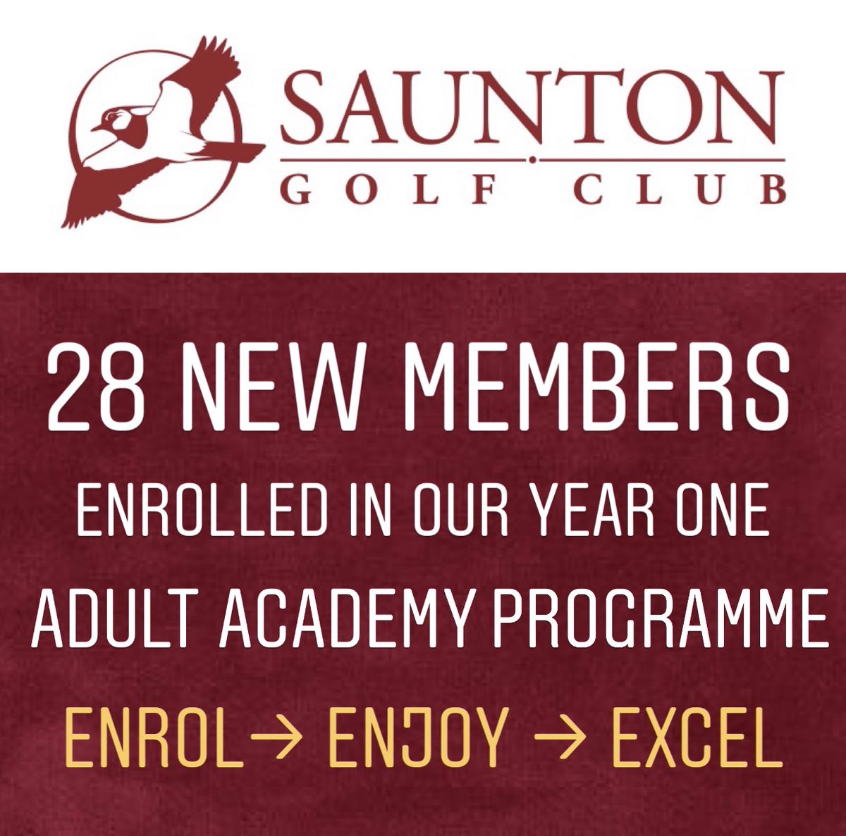 TiffersMac1's tweet photo. Looking forward to coaching our NEW Adult Academy Members next week. #Classof2020 #sauntonacademy #getintogolf #getbackintogolf #golf @SauntonGolfClub @EnglandGolf @DevonGolf @activedevon @SauntonShop https://t.co/E6LUfDdrxV