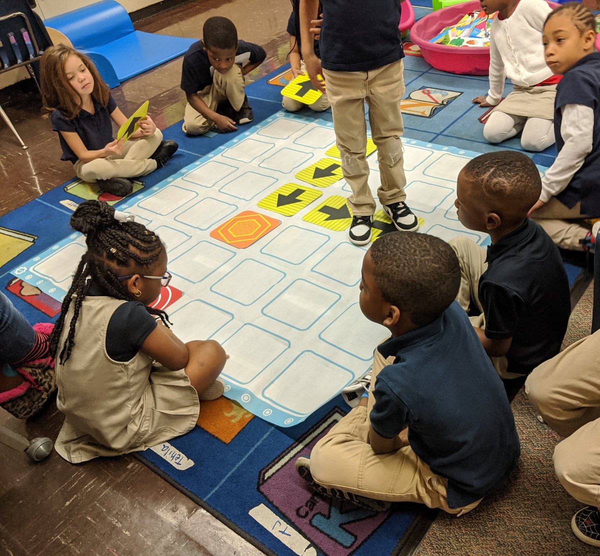MrSiverioPD's tweet photo. Had a blast with @LindenwoodES kindergarten teachers! They stepped out of their comfort zones and integrated Computer Science activities into the classrooms! So proud! @Ozobot @quivervision @NPS_ITRTS @NPSchools #ProudTechCoach #EdTech #ComputerScience #UnpluggedActivities https://t.co/pZqMtAhRbf