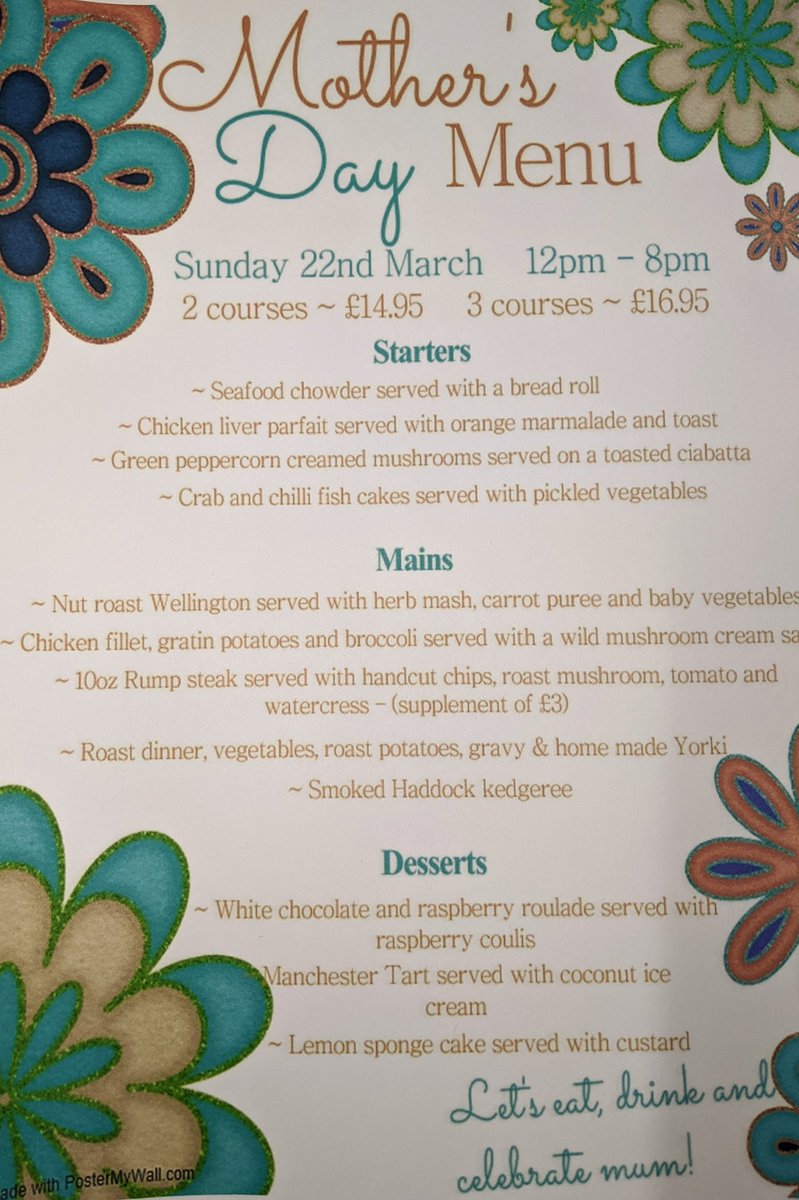 The Puckersley Inn (@innpuckersley) on Twitter photo ๐ผBook now for Mother's Day๐ผ
โจMain menu will also be available
โจFood 12 - 8pm
โจ0161 652 2834 /info@thepuckersleyinn.co.uk
#LetsEatDrinkandCelebrateMum ๐
#pub #restaurant #food #ales #drinks #jwlees #puckersley #royton #oldham #manchester #mothersday #treat #motheringsunday ๐ผBook now for Mother's Day๐ผ
โจMain menu will also be available
โจFood 12 - 8pm
โจ0161 652 2834 /info@thepuckersleyinn.co.uk
#LetsEatDrinkandCelebrateMum ๐
#pub #restaurant #food #ales #drinks #jwlees #puckersley #royton #oldham #manchester #mothersday #treat #motheringsunday