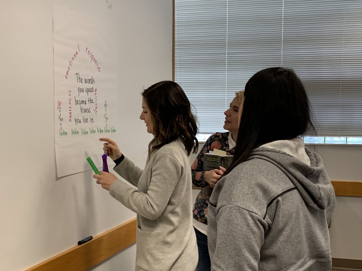 wendytheteacher's tweet photo. Literacy coaches explore aspects of healthy communication with teams. Great learning! @OSULitCollab #literacycoaching #OngoingPD https://t.co/onvuv4ERg8