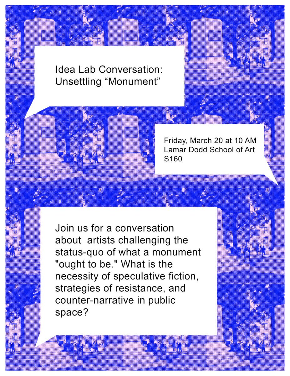 y0uthlarge's tweet photo. I'm giving a talk later this month about the role of counter-narrative, guerrilla tactics, and speculative history as tools artists have used to respond to monuments - or the vacuums left in their absence. Excited to plug @Monument_Lab @PaperMonuments among others! https://t.co/t1siXevIwC