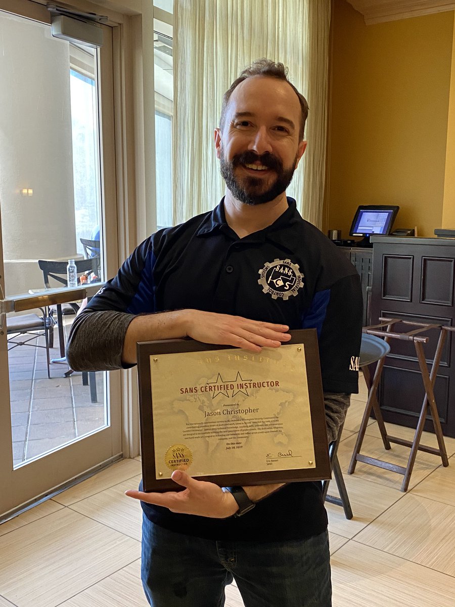 gutierrez_ted's tweet photo. Congratulations @jdchristopher for achieving SANS Certified Instructor status.  Well done and thank you for the passion you demonstrate in training our cyber defenders!   #sansics https://t.co/BrD5O2jhPA