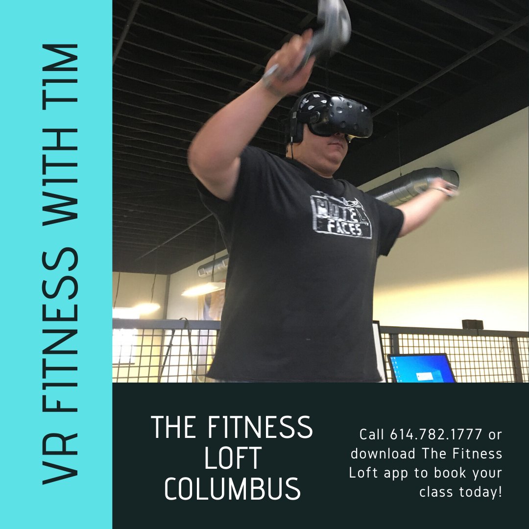 VRFitClub's tweet photo. #VirtualReality fitness can keep #exercise fun while helping to distract you from the work you're actually doing.

Stop by, call or download @fitnessloftcbus app to book your #VRFitness with Tim class today! 

#WorkoutWednesday #Columbus #asseenincolumbus #614fitness #exercisefun https://t.co/NSj3pDjwXt