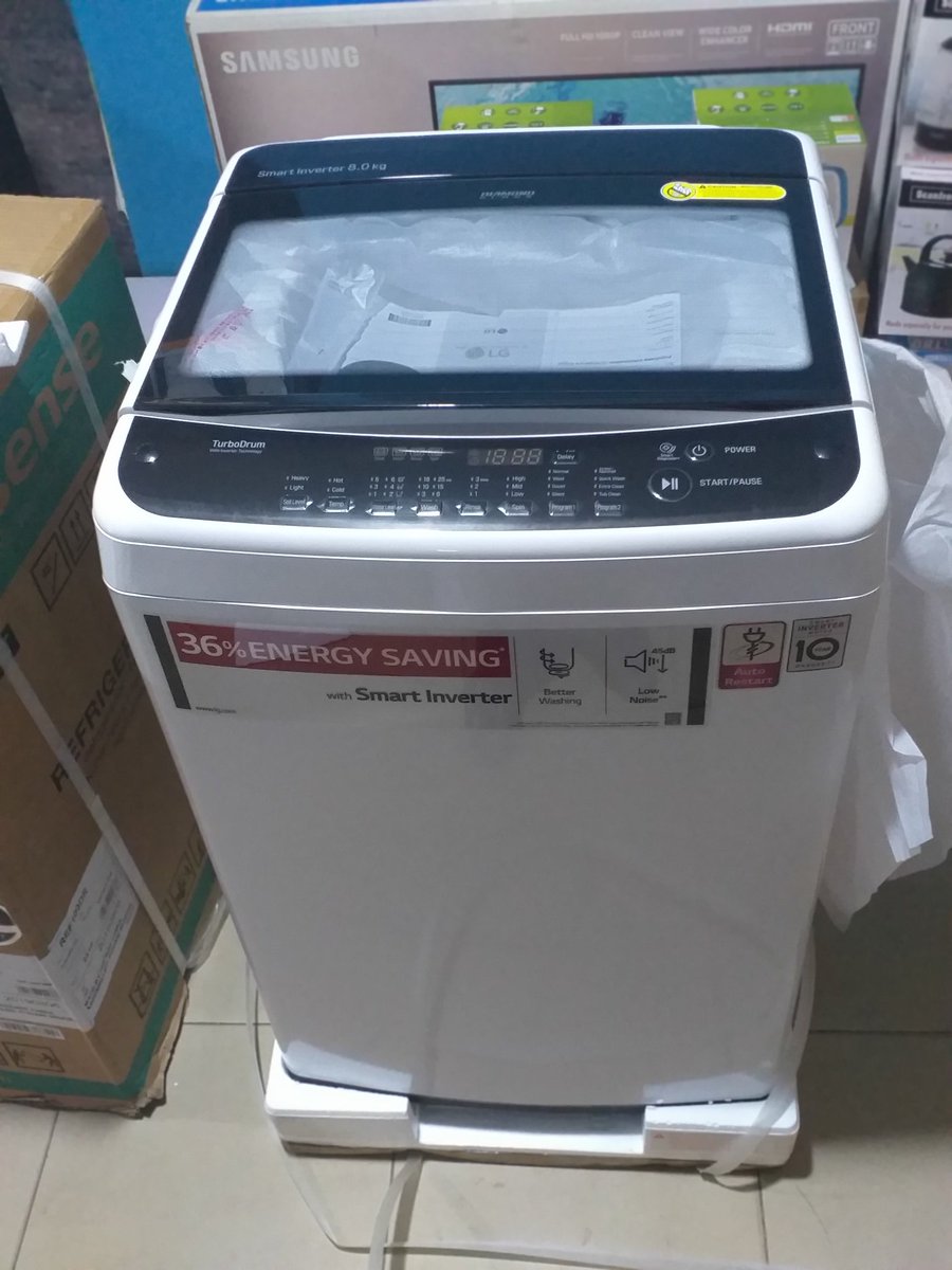 OGTMart's tweet photo. LG 8Kg Top Load Full Automatic Washing Machine with 36% Energy Saving and 10years warranty available at OGTMart.
DM for price
Pls RT...
#CoronaAlert #Covid_19 #WednesdayWisdom #78HoursMMPraise #DownloadVbyVFD Drogba | Henry | Oshiomhole #TheStageWithFireboyEnugu #NFGCSapp https://t.co/JprPCWl7EU