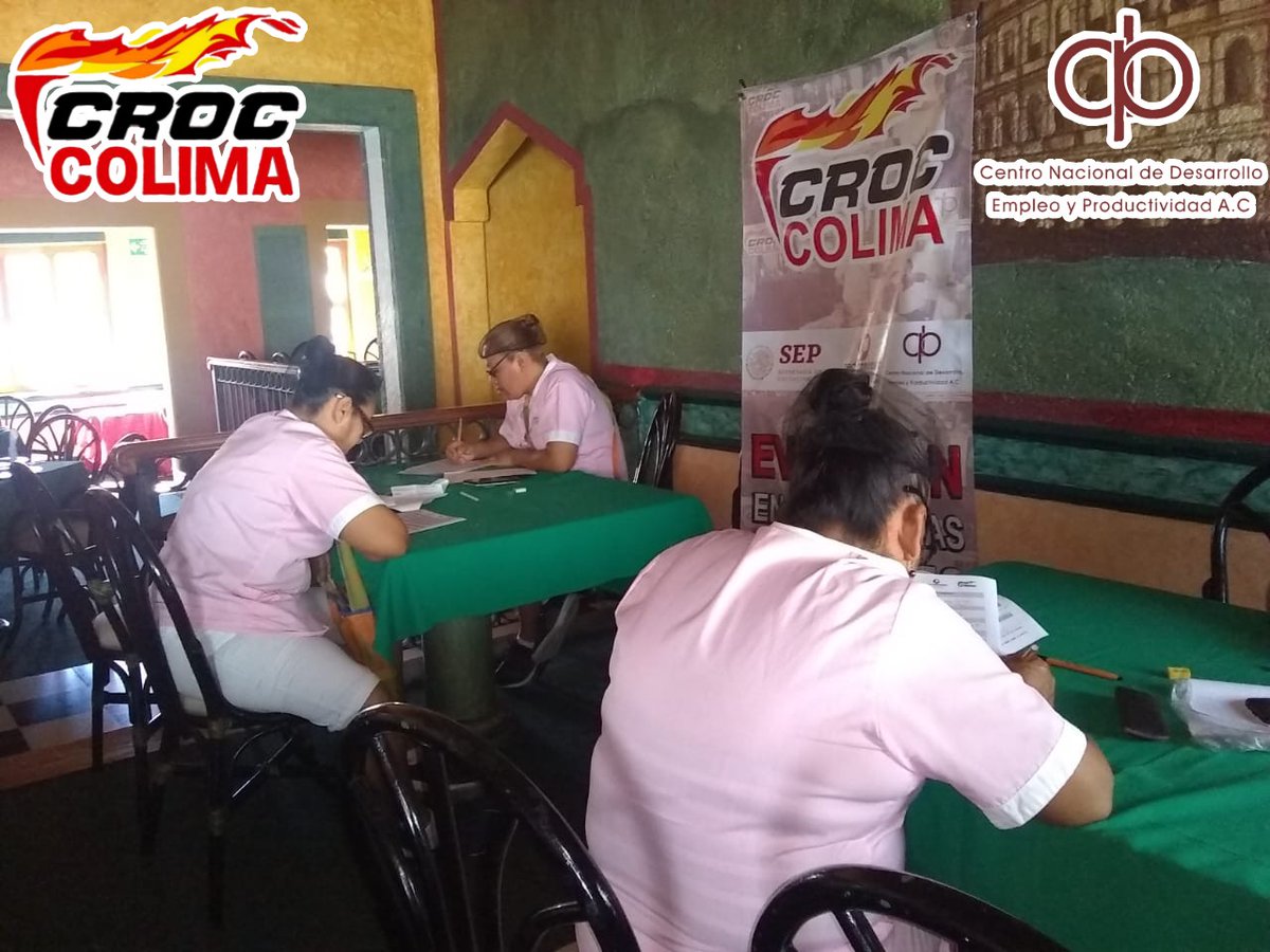 ColimaCENADEP's tweet photo. Evaluación Teorica en Competencias Laborales en "Preparación de Habitación para Alojamiento Temporal" a las compañeras camarista del Hotel Gran Festivall. @IsaiasSiCumple @davidoq @CROC_Nacional @ColimaCENADEP https://t.co/WsnAV4iFJg