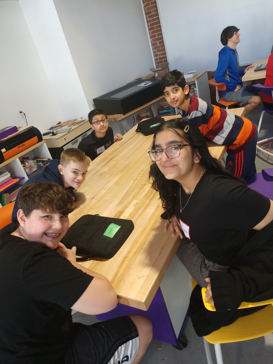 snydert's tweet photo. OMS Trojan Tech Team having a great time learning about STEM and creating prototypes at Flux. @FluxSpace_io @OrefieldMS https://t.co/2amcsxNr4Y