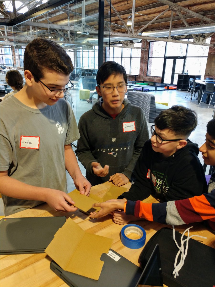 snydert's tweet photo. OMS Trojan Tech Team having a great time learning about STEM and creating prototypes at Flux. @FluxSpace_io @OrefieldMS https://t.co/2amcsxNr4Y