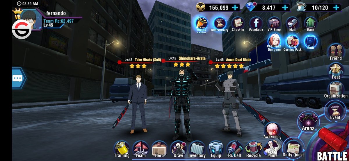 FernandoCouto10's tweet photo. @TokyoGhoulDW #TwoYearsOfDarkWar e #TokyoGhoul Fevereiro 2020, queria o kaneki half kakuja 5☆ e cartões mensal, Server 293 Akira mado IV https://t.co/objGft3wcQ