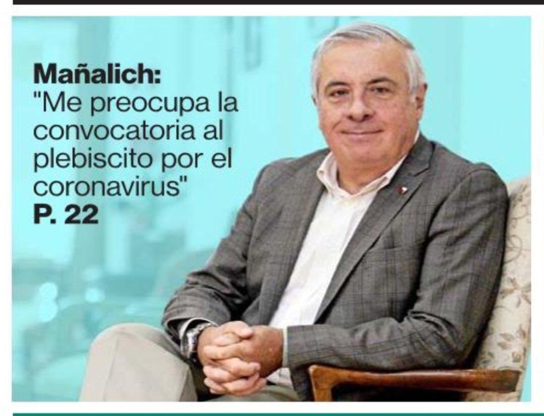 juanenriquepi's tweet photo. En Estados Unidos, con 129 casos confirmados y 9 muertes por coronavirus, ayer hubo primarias en catorce Estados. Mañalich, con dos casos confirmados en Chile, dice que le preocupa el plebiscito. Esto es de una irresponsabilidad indignante. https://t.co/Mqk9o2tEqF
