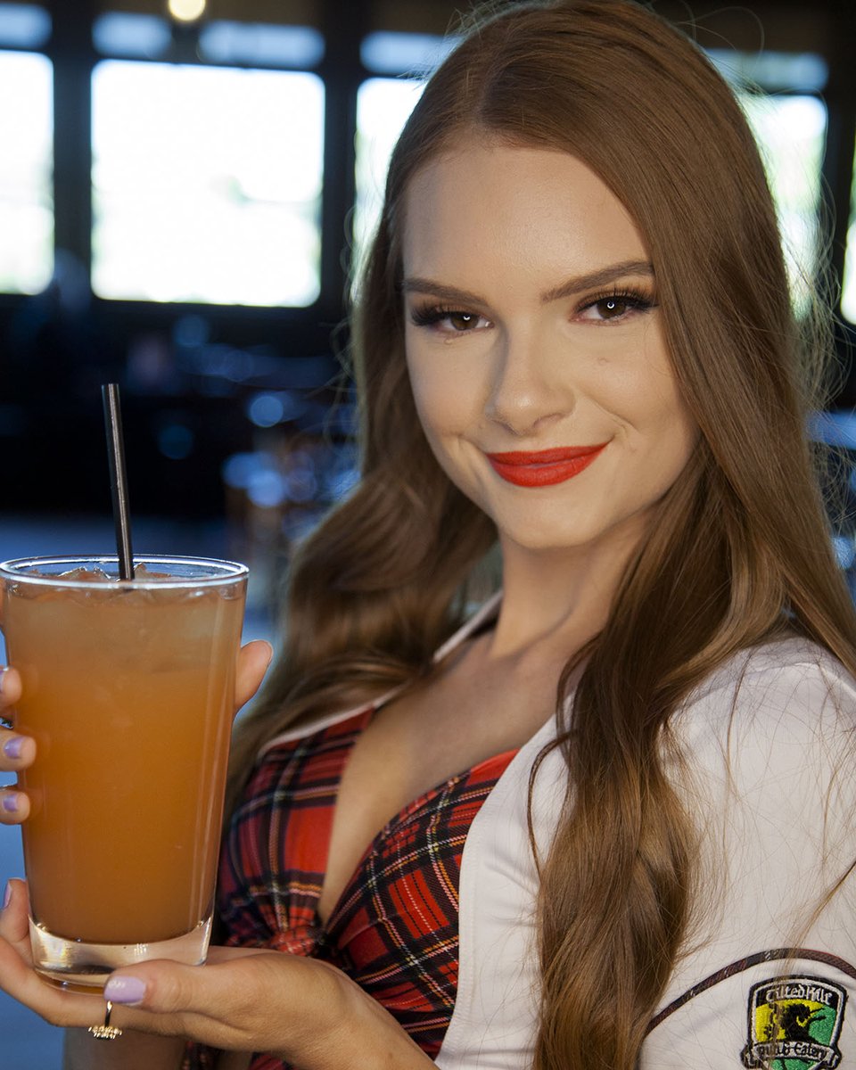 TiltedKiltPub's tweet photo. Indulge in our hellish cocktail the Passionate Ginger, with a shot of @BombaySapphire! (Kilt Girl from the Tempe pub) https://t.co/NJUTmIWfcq