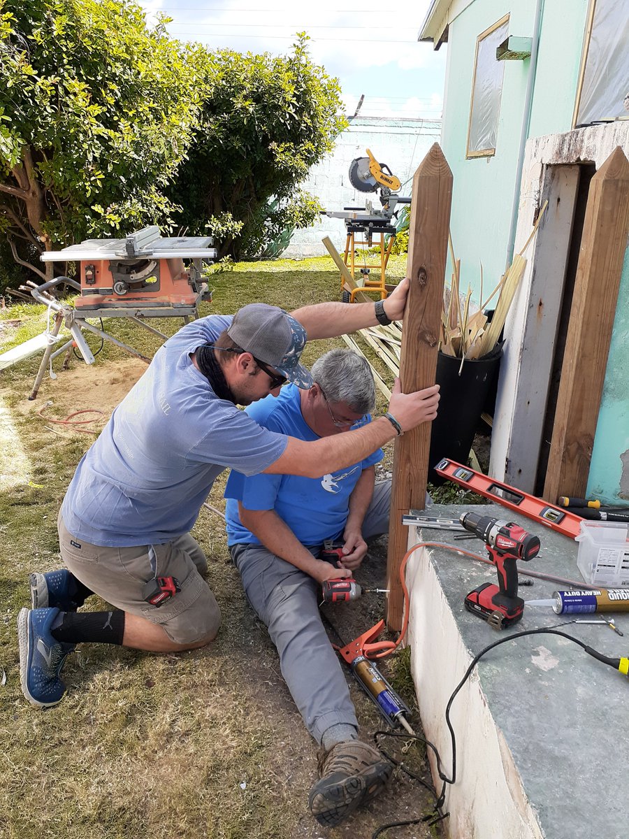 CypressMissions's tweet photo. Garret and Doug working together to secure Jackie's framing for a safe front step. Working together is the only way to have an impactful and positive effect on these devastated communities. We at Cypress cannot accomplish what we do without all of you and your support! 
#recovery https://t.co/5m0jAuoW0T