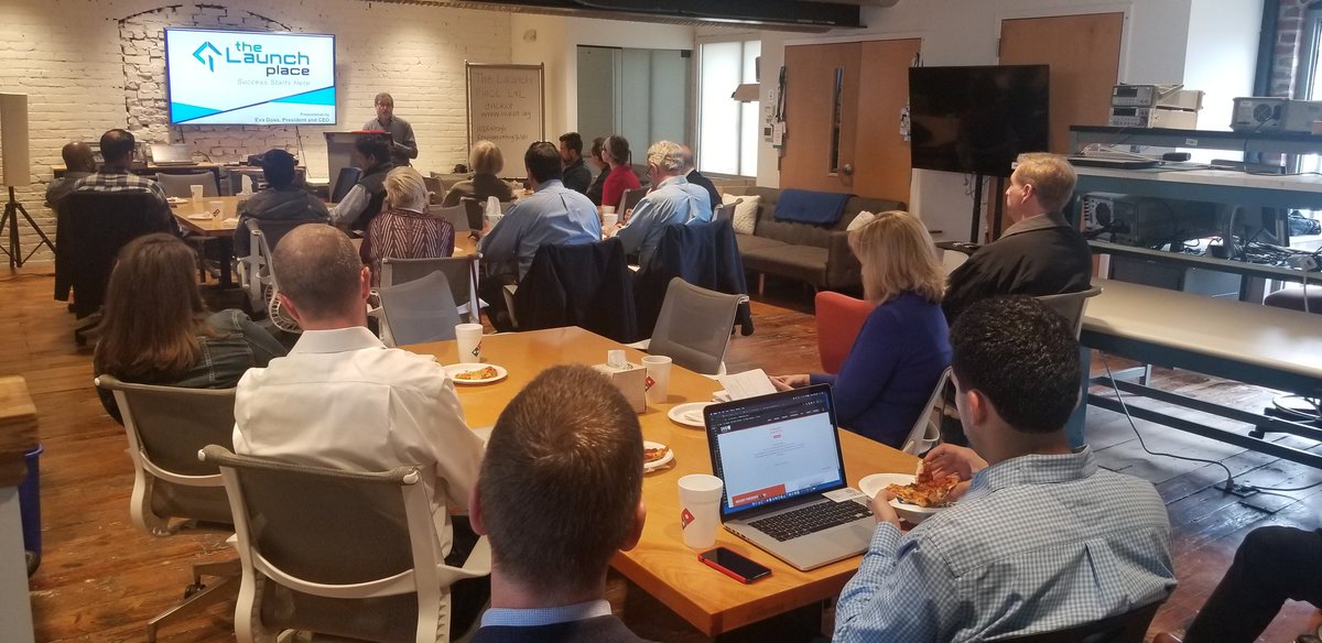 TomSnyderRIoT's tweet photo. Always love when @TheLaunchPlace visits our community. Packed house for today's #RIoTLabs lunch series on investment funding. https://t.co/q9B8KYxdSX
