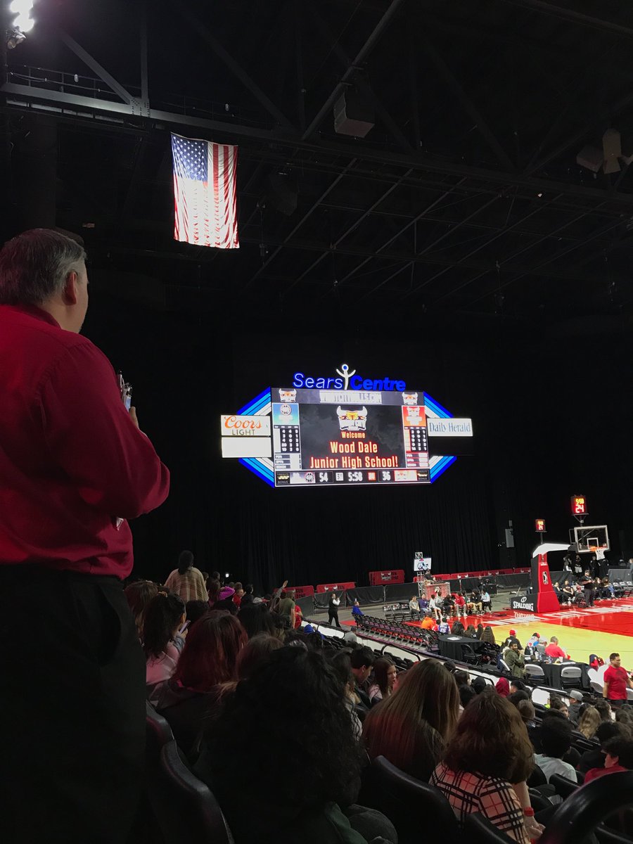 WDJH106's tweet photo. Panthers make the Big Board at the Windy City Bulls game at the Sears Centre in Hoffman Estates! Proud of all those who attended and represented WDSD7. #wdsd7 #windycitybulls https://t.co/nWB6THAcUd