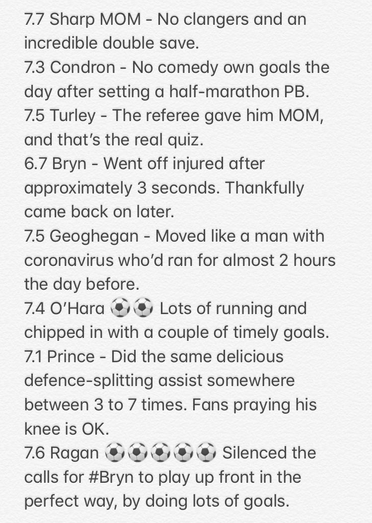 TariboWHFC's tweet photo. RATINGS | @TariboWHFC started the Monday Vauxhall Powerleague 7s Spring league with a confident 7-3 win over Corsicans, and the newspapers were glowing in their praise 👇🏼

#Taribo7s 🇳🇬 https://t.co/FbMsrgcsh6