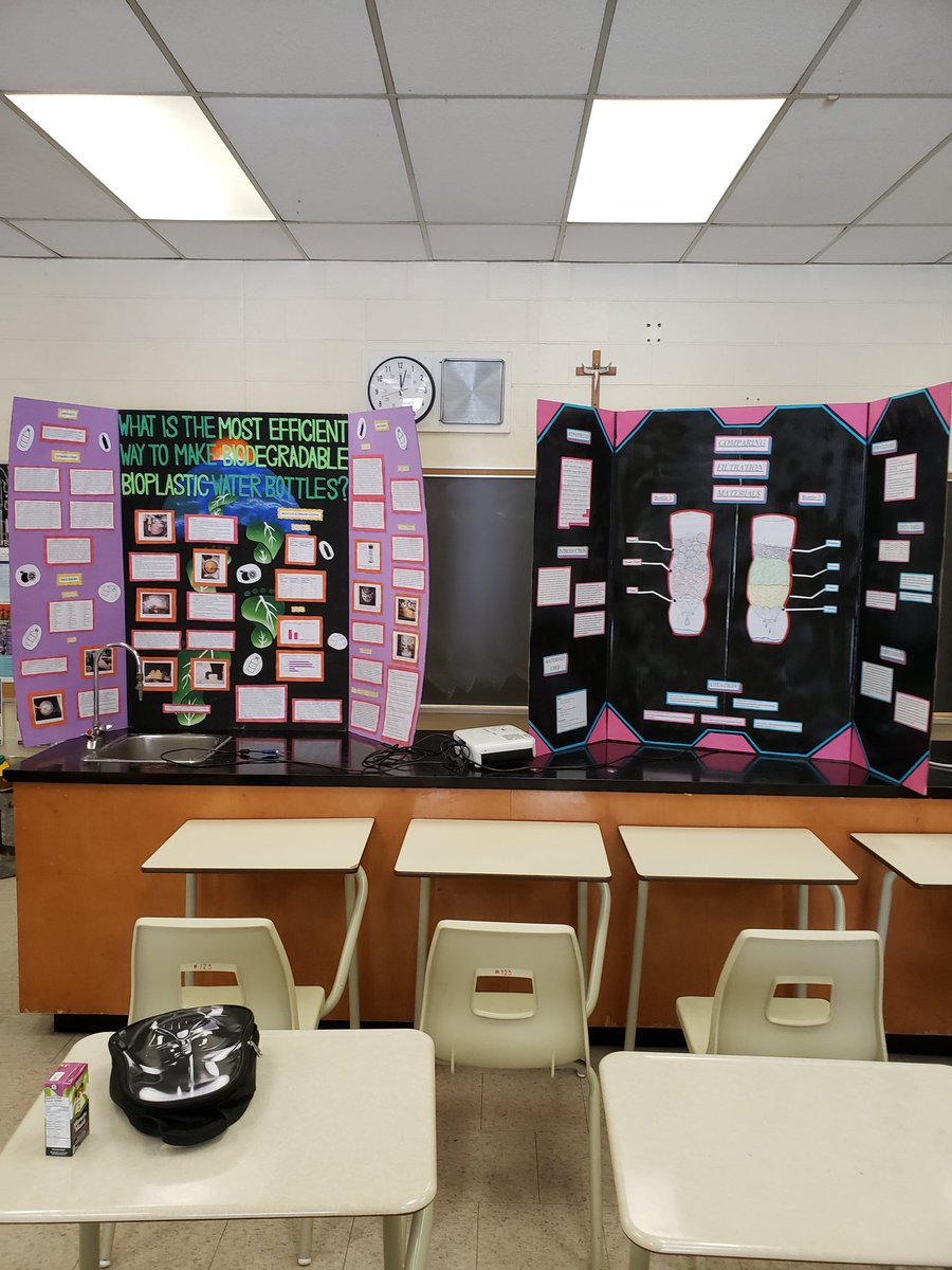 FlchsScience's tweet photo. Take a look at these amazing projects by @LibermannCHS Ss that will be entered in the @toscifair. The topics this year mainly focused on creating a more sustainable planet. Awesome Job Everyone!
#ScienceHappensHere 
@cpitter01 @TCDSB_PAguiar @TCDSB https://t.co/I3oT4k9mKP
