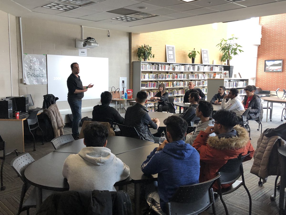 a_balian's tweet photo. @CtrlVCanada presenting #VirtualReality #arcade start up #journey company out of #Waterloo discussing #IndieGameDev #GamesWorkshop movies @Marvel inspirations with our @CastleSHSM students. Never seen them so engaged-thank you Ryan Brooks! @SHSMPeel @SonyaRubio @JonesKHeather https://t.co/0MFKoUIFQ3