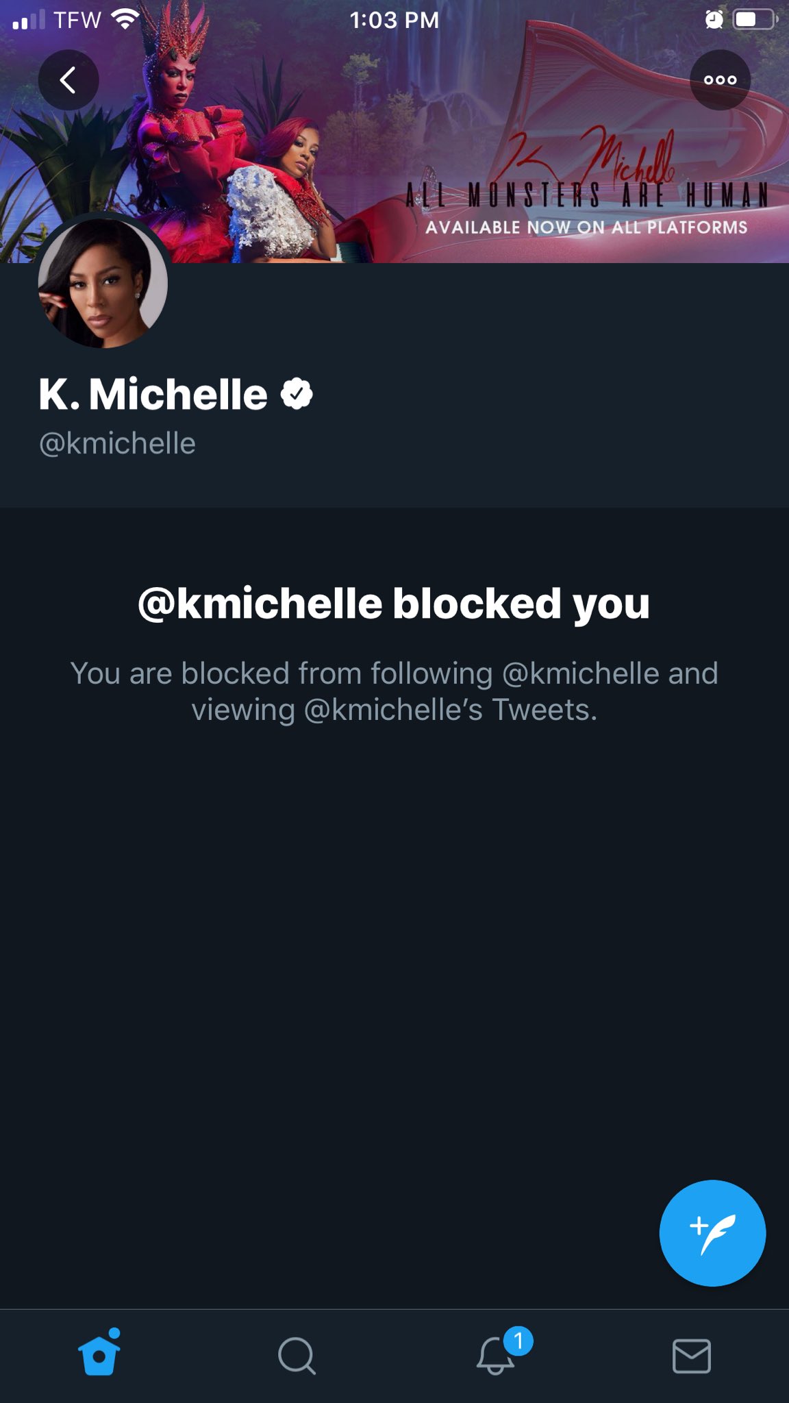 I tried to wish K Michelle a happy birthday and- 