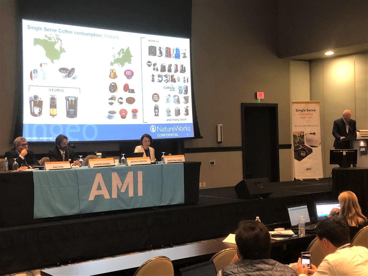 natureworks's tweet photo. NatureWorks' David Stanton addressed the @Contact_AMI #AMICapsulesUS conference on coffee capsules made with Ingeo™ &amp; how we CAN close the loop in capsule sustainability without compromise to the flavor &amp; aroma we all love in that perfect cup of coffee. #coffeeexperience https://t.co/N4X6vB2lnK