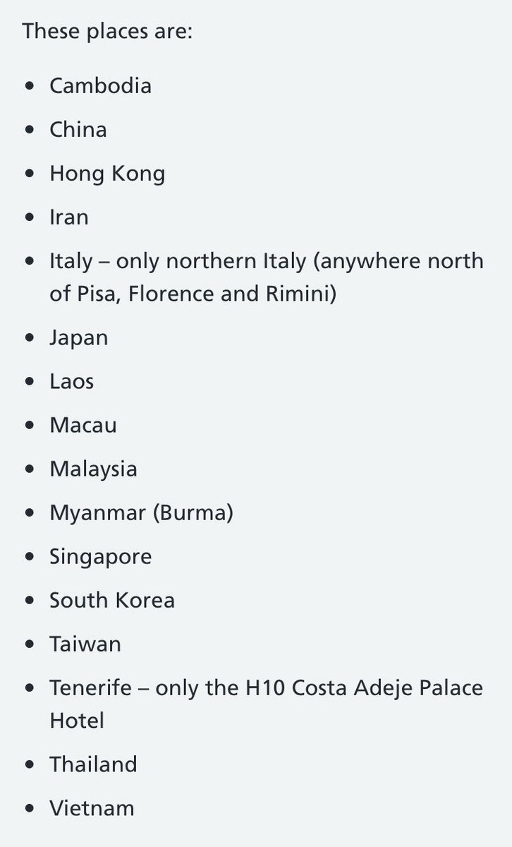 TariboWHFC's tweet photo. Hi Conor, as you know we are a club that puts profits first, and therefore operate a strict no refunds policy. 

As for your own predicament, you will always be welcome to don the famous Taribo red as long as you haven’t been to any of the following countries recently: https://t.co/zJsmofsPBk